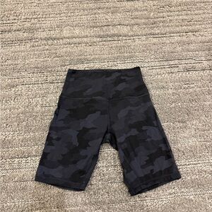 Lululemon Black Camo Biker Shorts